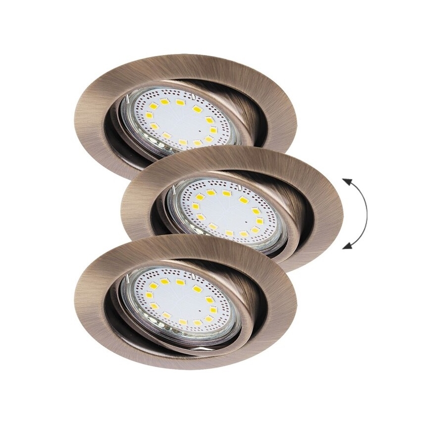 Rabalux - SET 3xLED Recessed light 3xGU10/3W/230V IP40