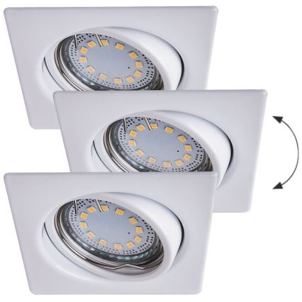 Rabalux - SET 3xLED Recessed light 3xGU10/3W/230V IP40