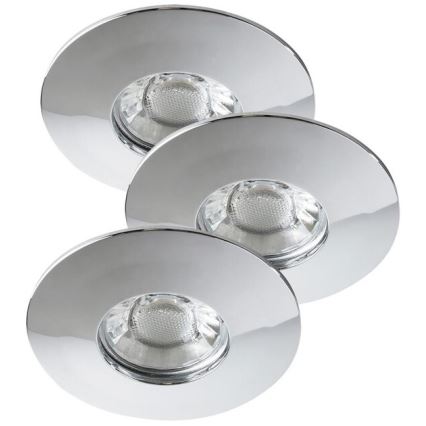 Rabalux - Set of 3 LED Bathroom Recessed Downlights LED/4W/230V IP44
