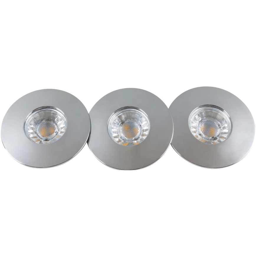 Rabalux - Set of 3 LED Bathroom Recessed Downlights LED/4W/230V IP44