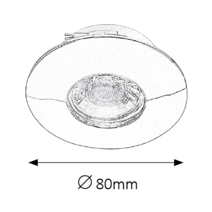 Rabalux - Set of 3 LED Bathroom Recessed Downlights LED/4W/230V IP44