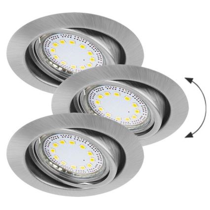 Rabalux - SET 3xLED Recessed light 3xGU10/3W/230V IP40