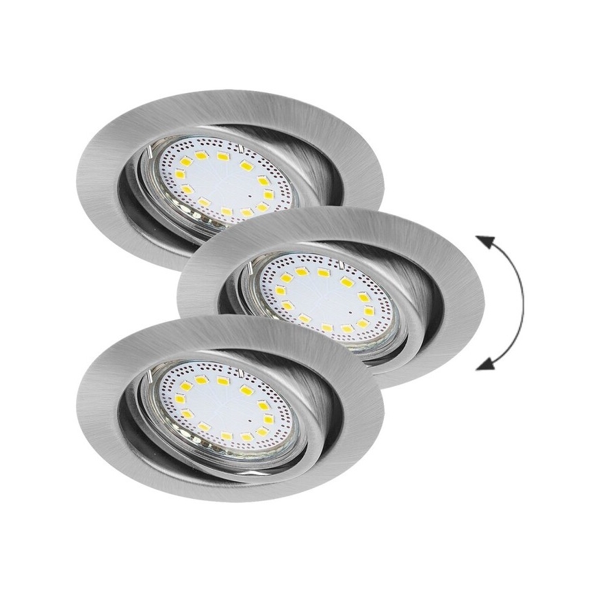 Rabalux - SET 3xLED Recessed light 3xGU10/3W/230V IP40