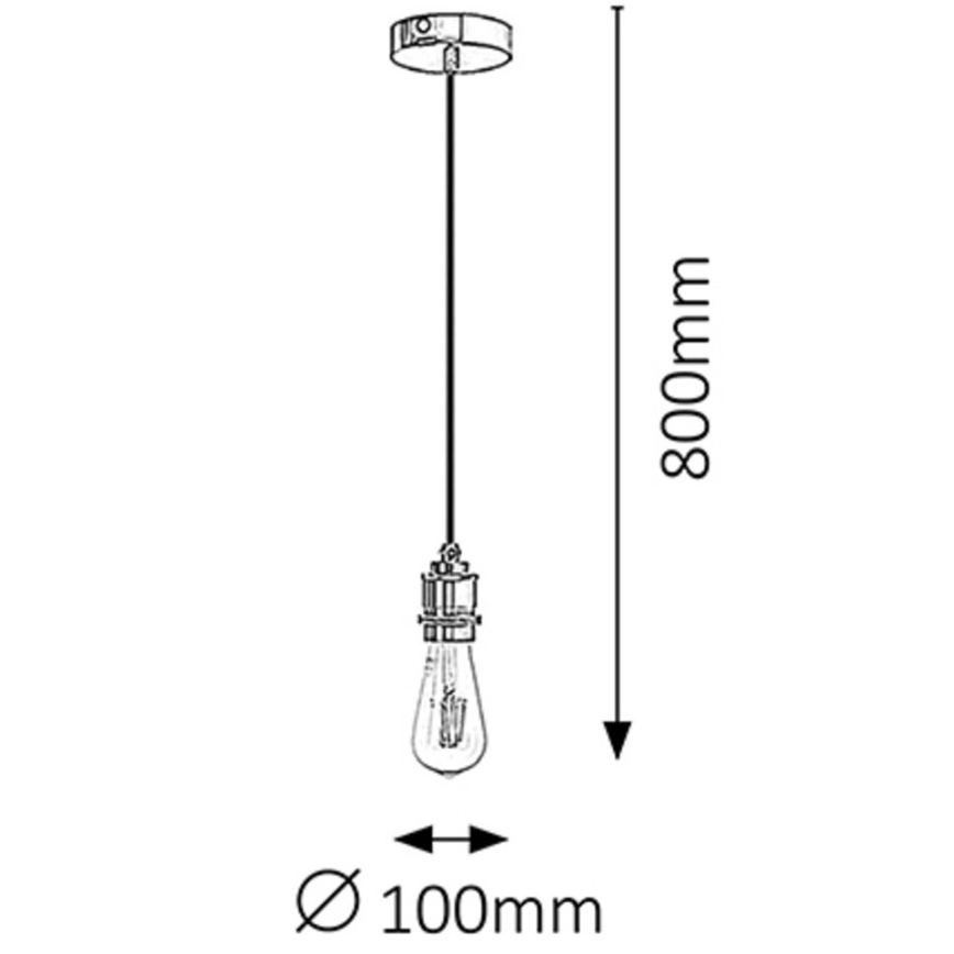Rabalux 1411 - Pendant light FIXY E27/40W black