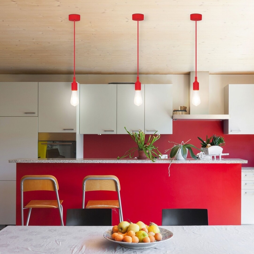 Rabalux - Pendant light E27/40W red