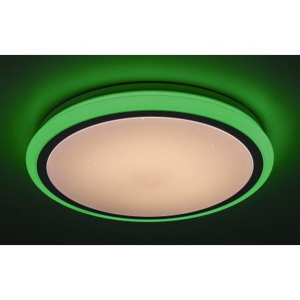 Rabalux - Dimmable RGB LED Ceiling Light with Remote Control, 32W/230V, Ø 40 cm