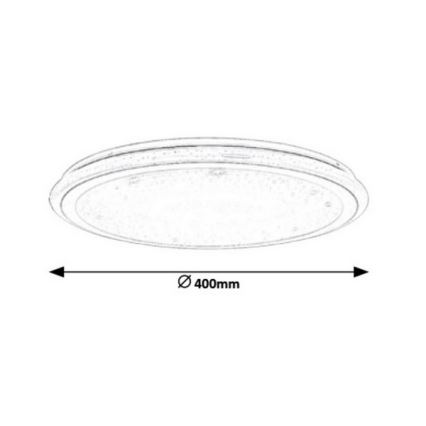 Rabalux - Dimmable RGB LED Ceiling Light with Remote Control, 32W/230V, Ø 40 cm
