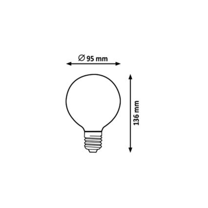 Rabalux - LED Bulb G95 E27/7W/230V 4000K