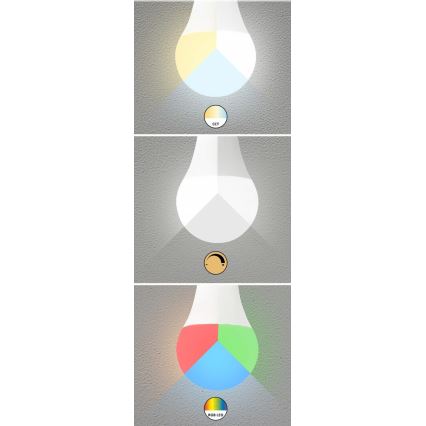 Rabalux - LED RGB Dimmable bulb A60 E27/10W/230V Wi-Fi 3000-6500K