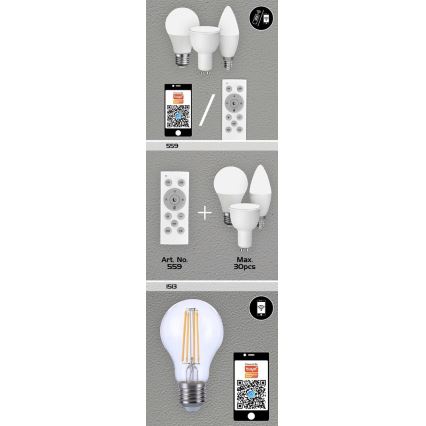Rabalux - LED RGB Dimmable bulb C37 E14/5W/230V Wi-Fi 3000-6500K