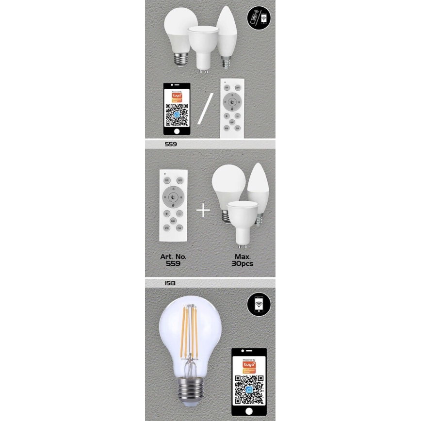 Rabalux - LED RGB Dimmable bulb C37 E14/5W/230V Wi-Fi 3000-6500K
