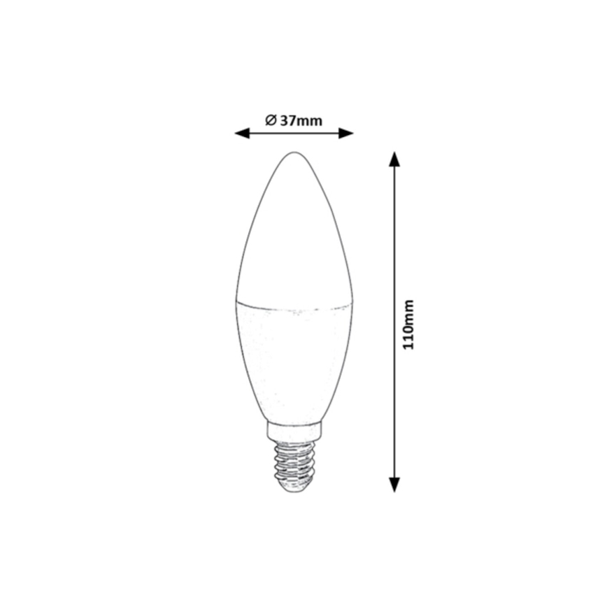 Rabalux - LED RGB Dimmable bulb C37 E14/5W/230V Wi-Fi 3000-6500K