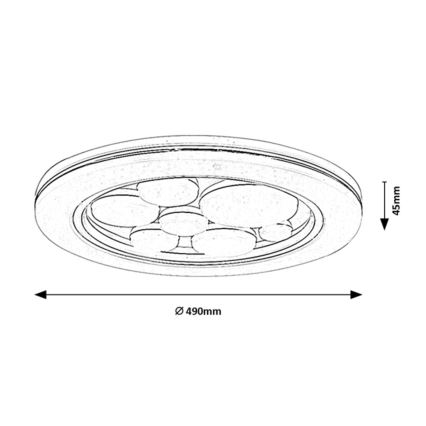 Rabalux - LED Ceiling light LED/36W/230V diameter 49 cm