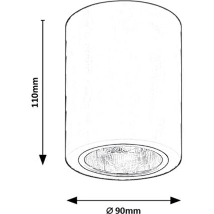 Rabalux - Spotlight 1xE27/25W/230V black