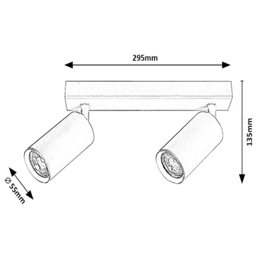 Rabalux - Ceiling spotlight 2xGU10/25W/230V white