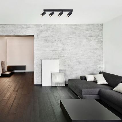 Rabalux - Ceiling spotlight 4xGU10/25W/230V black