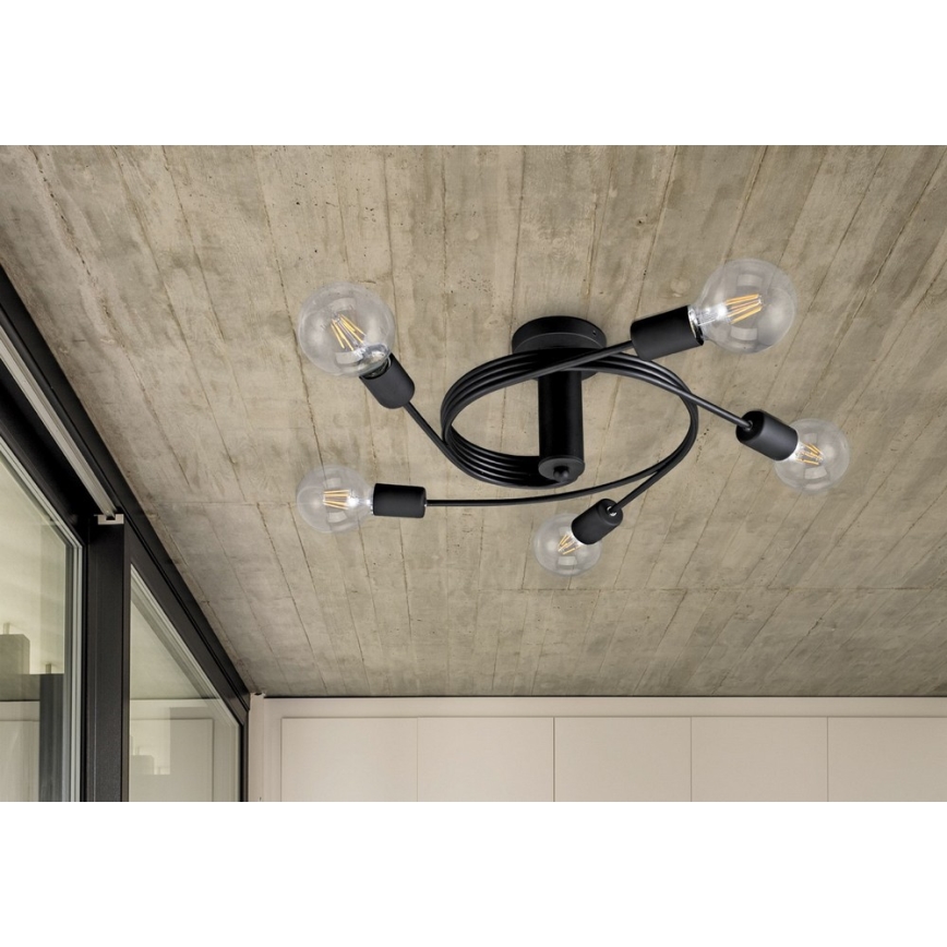 Rabalux - Surface-mounted chandelier 5xE27/15W/230V black
