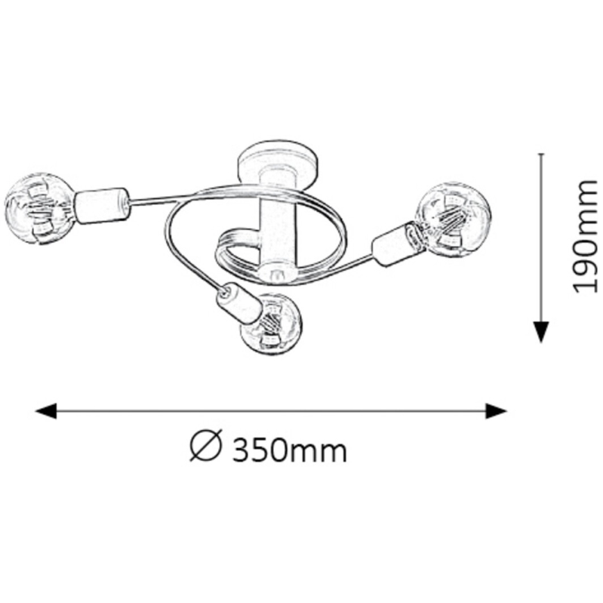 Rabalux - Surface-mounted chandelier 5xE27/15W/230V black