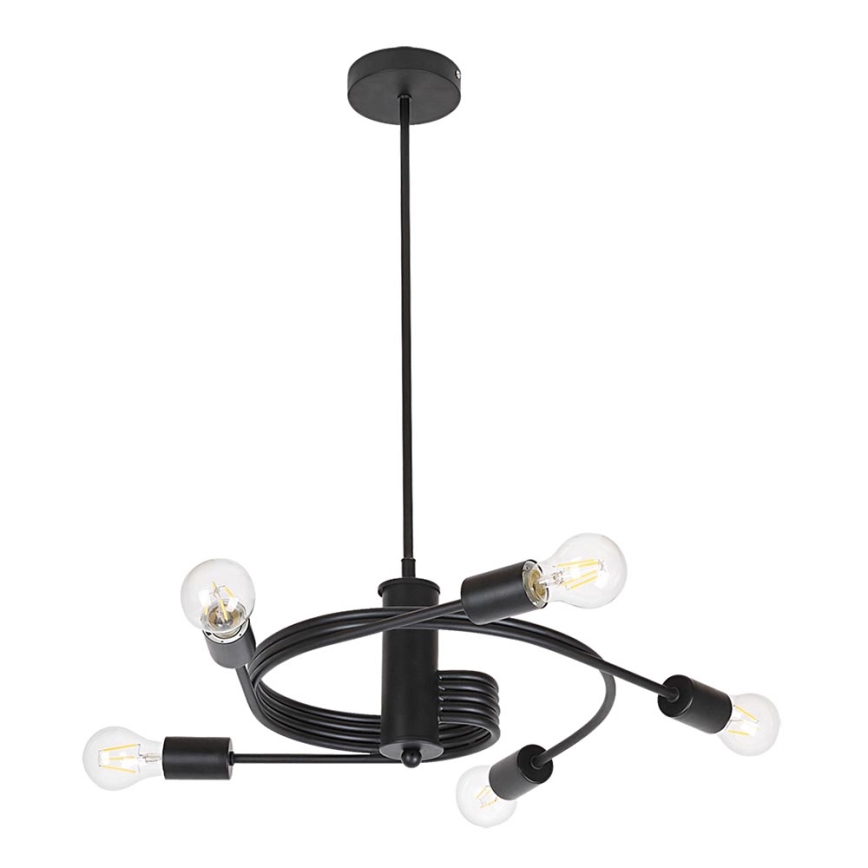 Rabalux 2098 - Surface-mounted chandelier CARLY 5xE27/15W/230V black