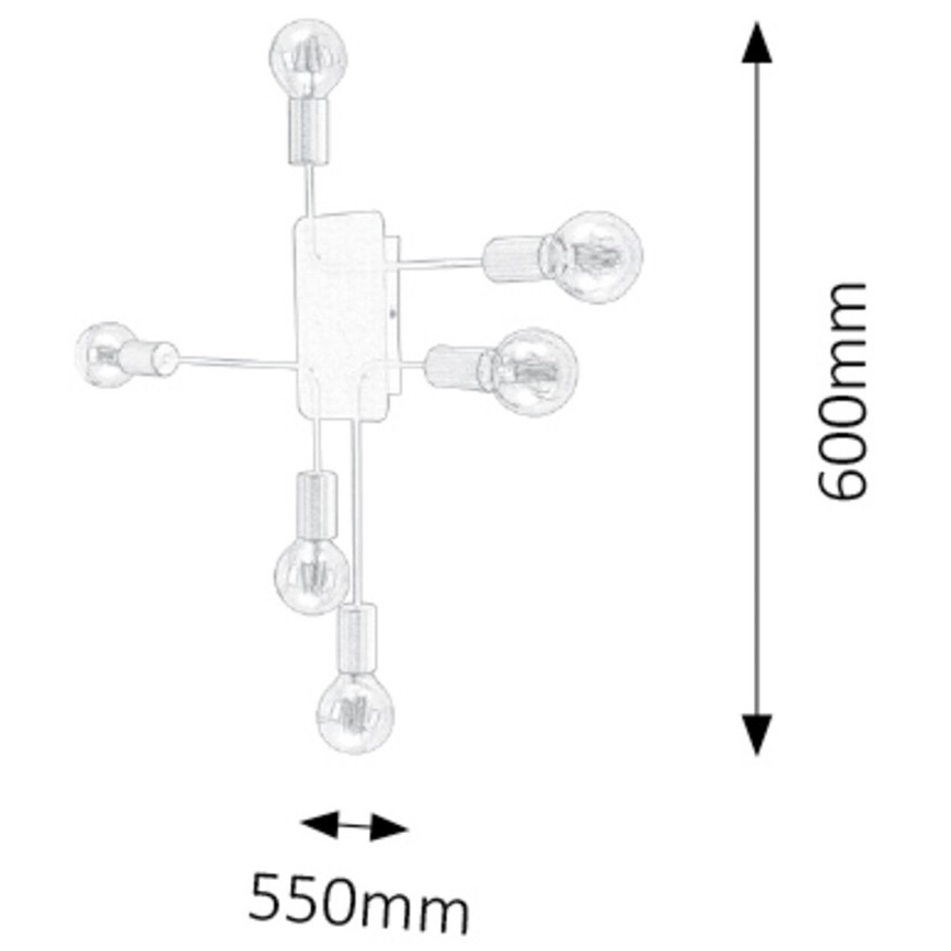 Rabalux - Surface-mounted chandelier 6xE27/15W/230V
