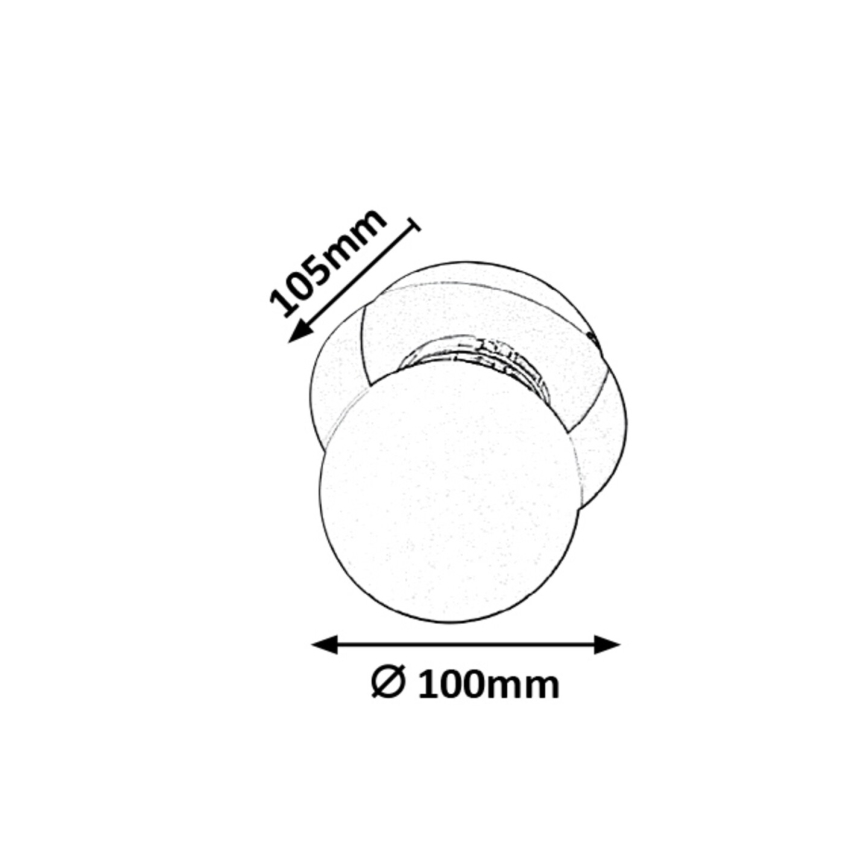 Rabalux - Bathroom wall light 1xG9/28W/230V IP44