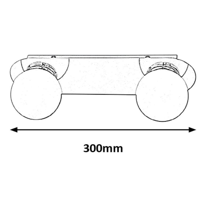Rabalux - Bathroom ceiling light 2xG9/28W/230V IP44