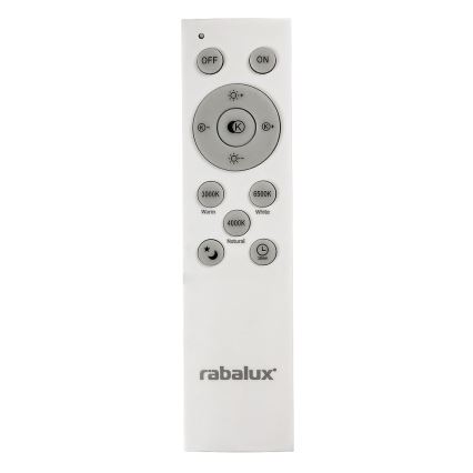 Rabalux - LED Dimmable ceiling light LED/40W/230V 3000-6500K silver + remote control
