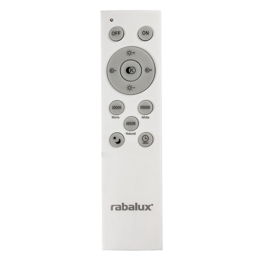 Rabalux - LED Dimmable ceiling light LED/40W/230V 3000-6500K silver + remote control