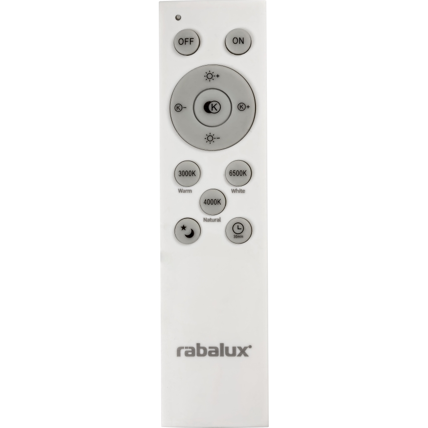 Rabalux - LED Dimmable ceiling light LED/40W/230V 3000-6500K silver + remote control