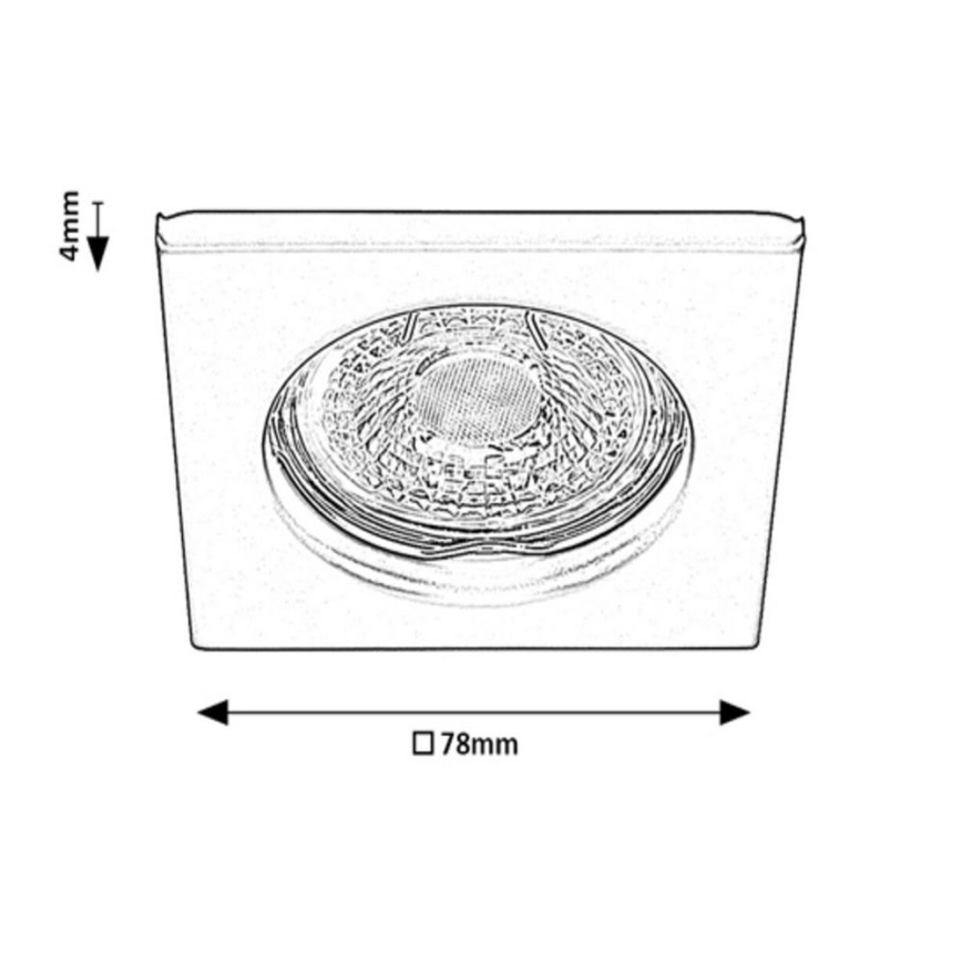 Rabalux - Recessed ceiling light 1xGU5,3/25W/12V square