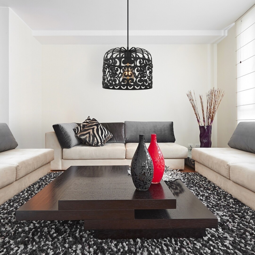 Rabalux - Chandelier 1xE27/60W/230V black