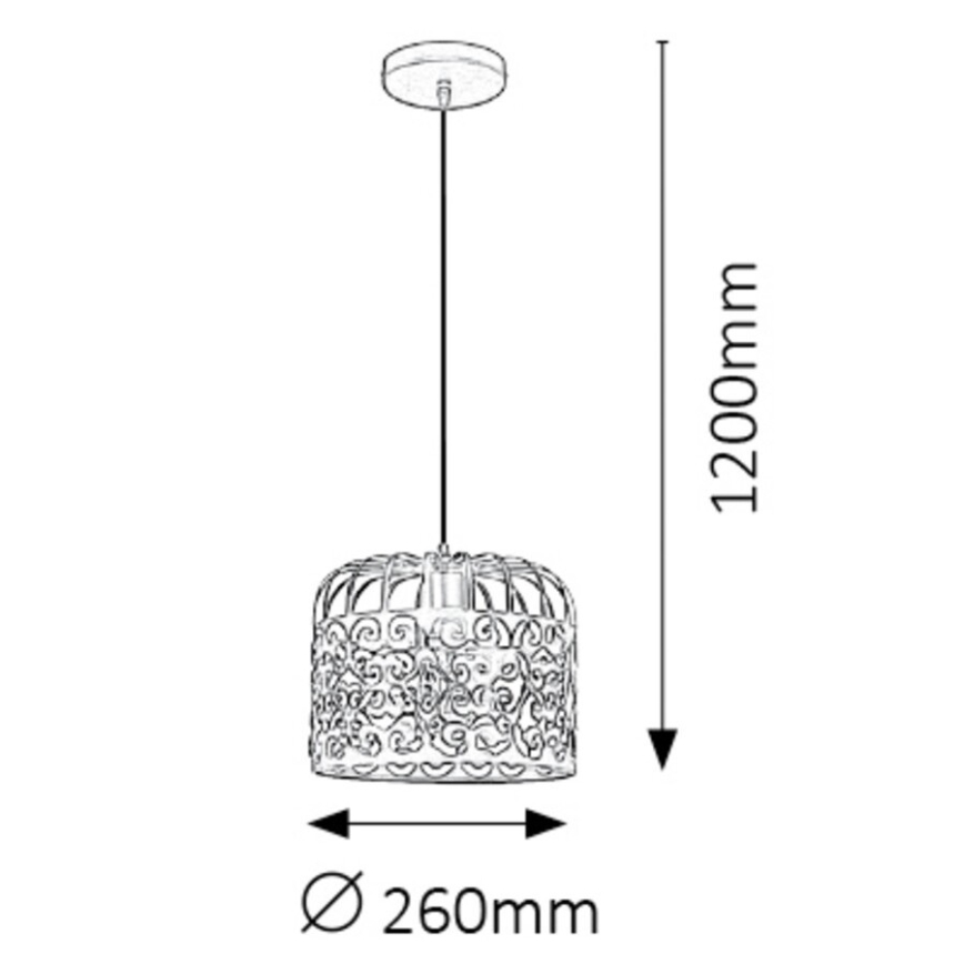 Rabalux - Chandelier 1xE27/60W/230V black