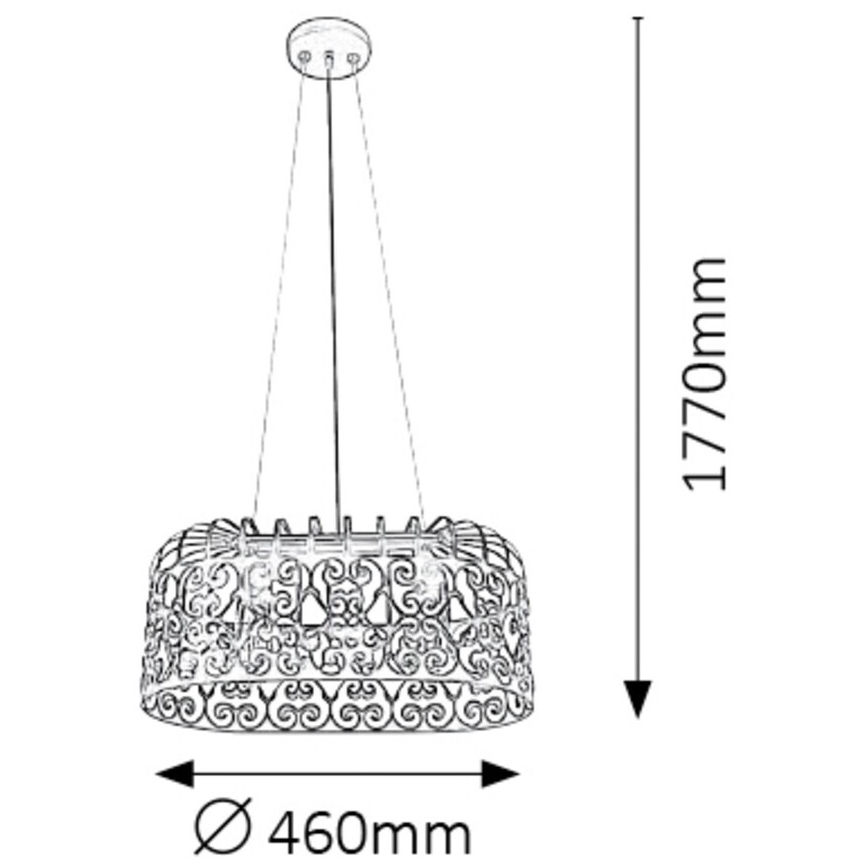 Rabalux - Chandelier 2xE27/60W/230V black