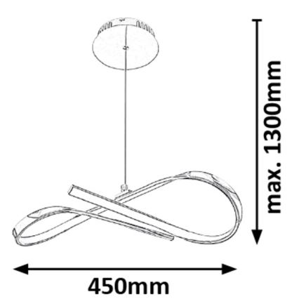 Rabalux - LED chandelier on a string LED/20W/230V