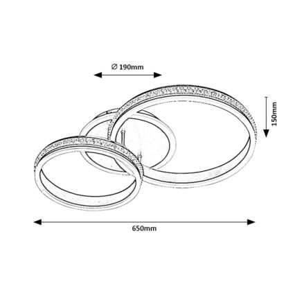 Rabalux - LED Surface-mounted chandelier LED/50W/230V