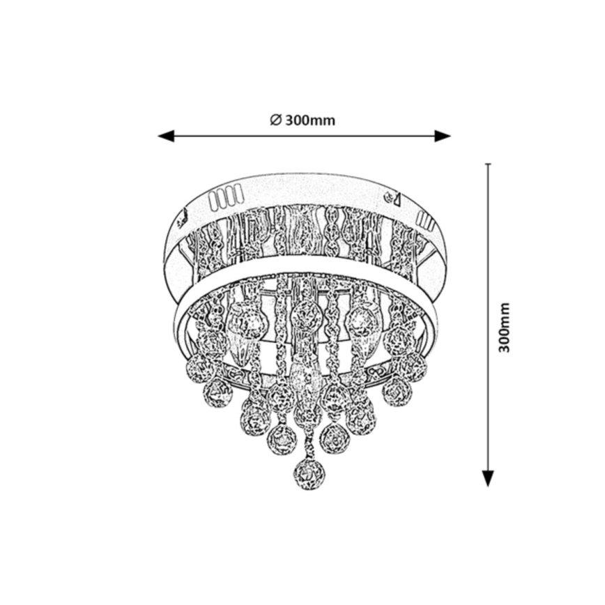 Rabalux - Crystal surface-mounted chandelier LED/20W/230V + 3xE14/40W