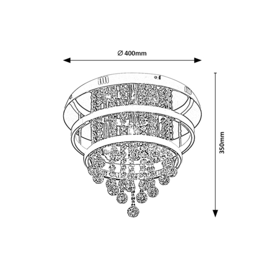 Rabalux 2237 - Crystal surface-mounted chandelier PALLAS LED/32W/230V + 3xE14/40W