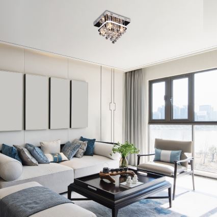 Rabalux - Crystal surface-mounted chandelier LED/23W/230V + 4xE14/40W