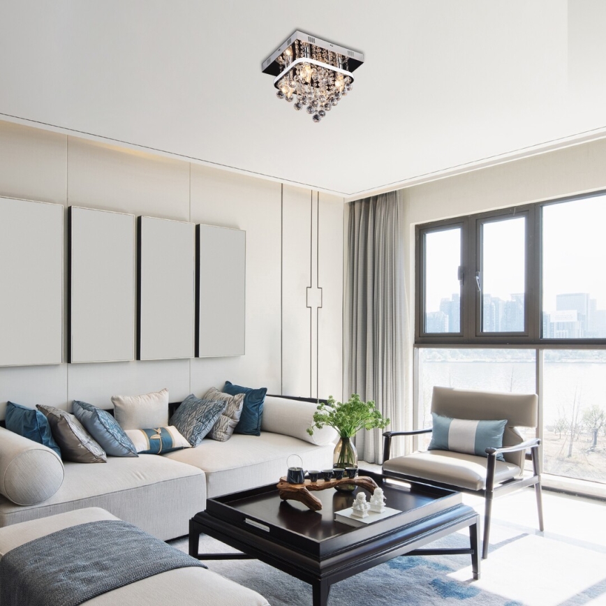 Rabalux - Crystal surface-mounted chandelier LED/23W/230V + 4xE14/40W