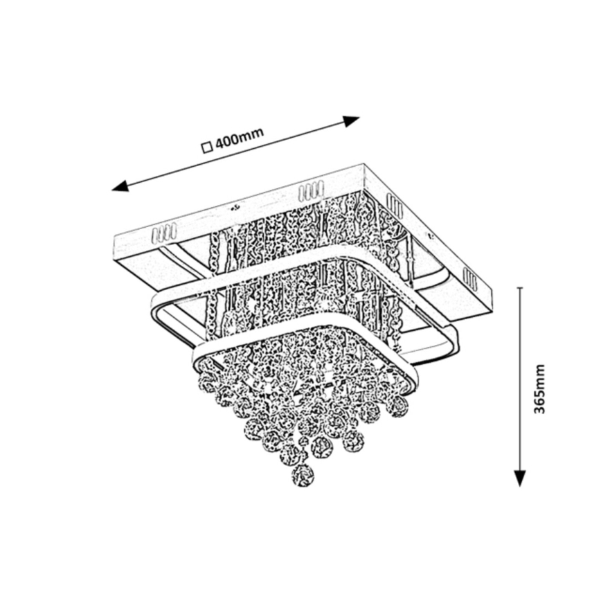 Rabalux - Crystal surface-mounted chandelier LED/36W/230V + 4xE14/40W