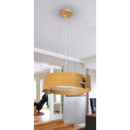 Rabalux 2245 - Chandelier BERBERA 3xE27/60W/230V beech