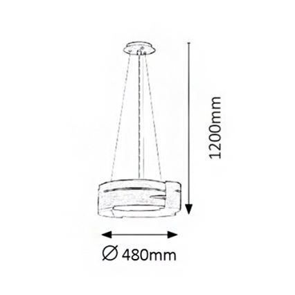 Rabalux 2245 - Chandelier BERBERA 3xE27/60W/230V beech