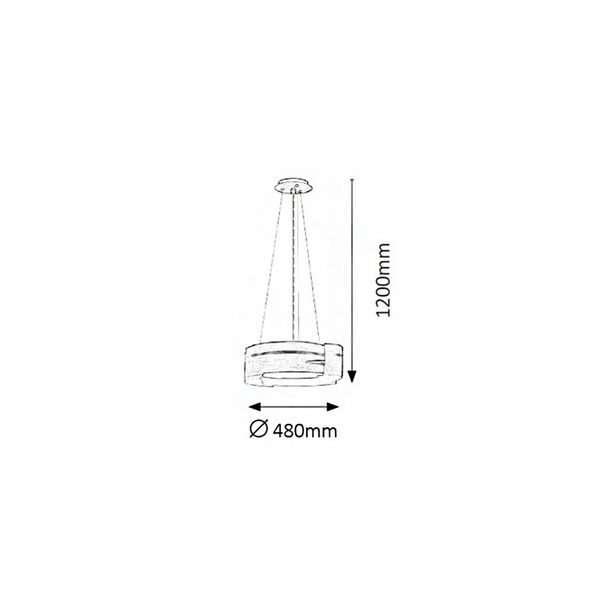 Rabalux 2245 - Chandelier BERBERA 3xE27/60W/230V beech