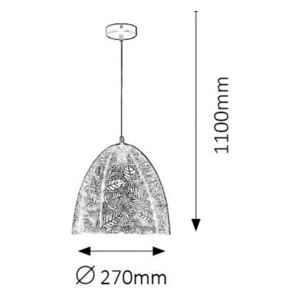Rabalux 2277 - Chandelier on a string MANORCA 1xE27/40W/230V