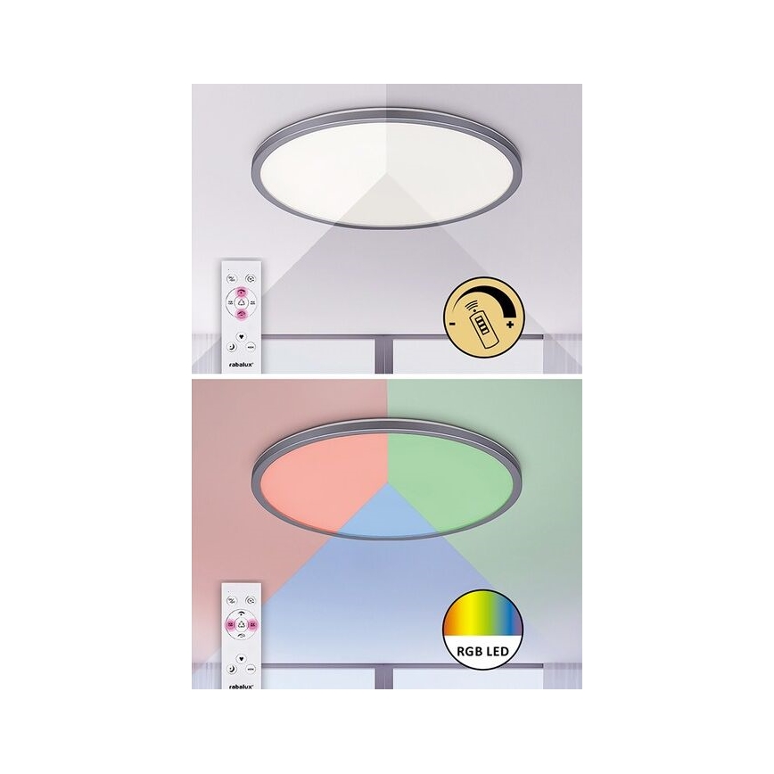 Rabalux - LED RGB Dimmable ceiling light LED/22W/230V Wi-Fi Tuya + remote control
