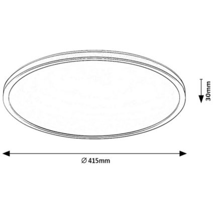 Rabalux - LED RGB Dimmable ceiling light LED/22W/230V Wi-Fi Tuya + remote control Ø 41.5 cm
