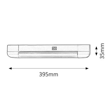 Rabalux - Under kitchen cabinet light BAND LIGHT 1xG13/10W/230V 39,5 cm silver