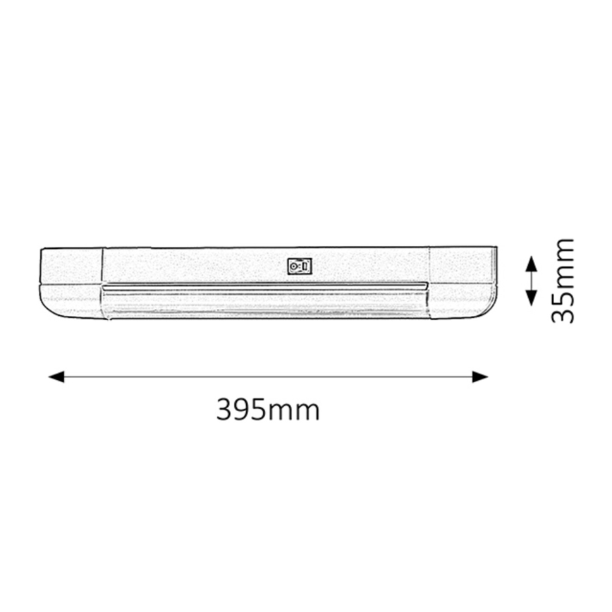 Rabalux - Under kitchen cabinet light BAND LIGHT 1xG13/10W/230V 39,5 cm silver