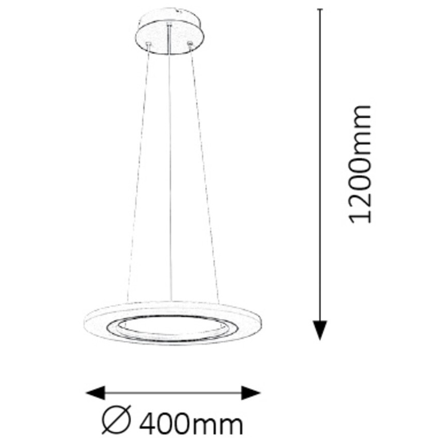 Rabalux 2428 - LED chandelier ADRIENNE LED/20W/230V silver