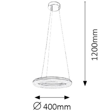 Rabalux - LED Dimmable chandelier on a string LED/24W/230V + remote control
